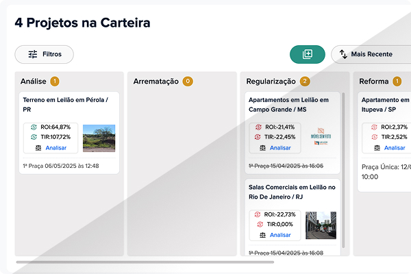 Carteira de imóveis